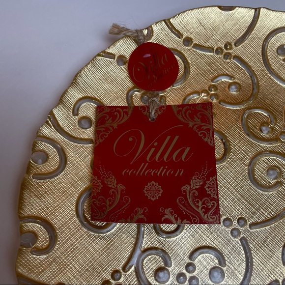 Villa Collection Gilt Decorated 10.5” Glass Plate - Picture 3 of 7
